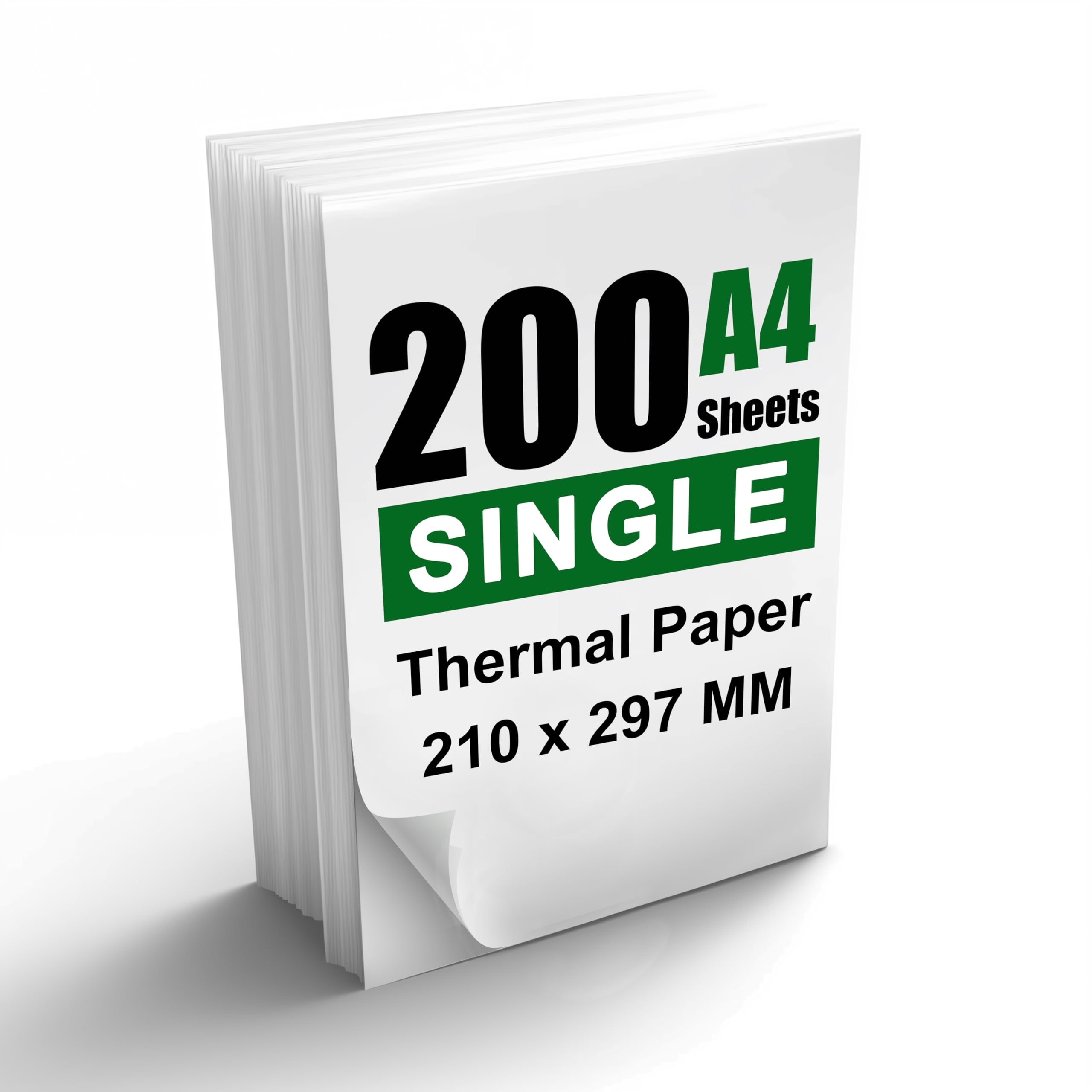 Photo 1 of 200 Sheets A4 Thermal Paper, 8.27x11.69' Thermal Paper(210 x 297 mm) for Portable Thermal Printer, Compatible with MT800/MT800Q/M08F/PJ762/PJ763MFi, for School or Work, Printing Files, Picture, etc