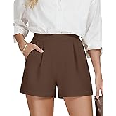 AKEWEI Dress Shorts for Women High Waisted Wide Leg Trendy Shorts
