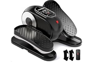 VIAMOTION Under Desk Elliptical Machine, Leg Exerciser as Seen on TV While Sitting for Senior with Remote Control, Portable & Quiet Pedal Exerciser with 12 Adjustable Speed