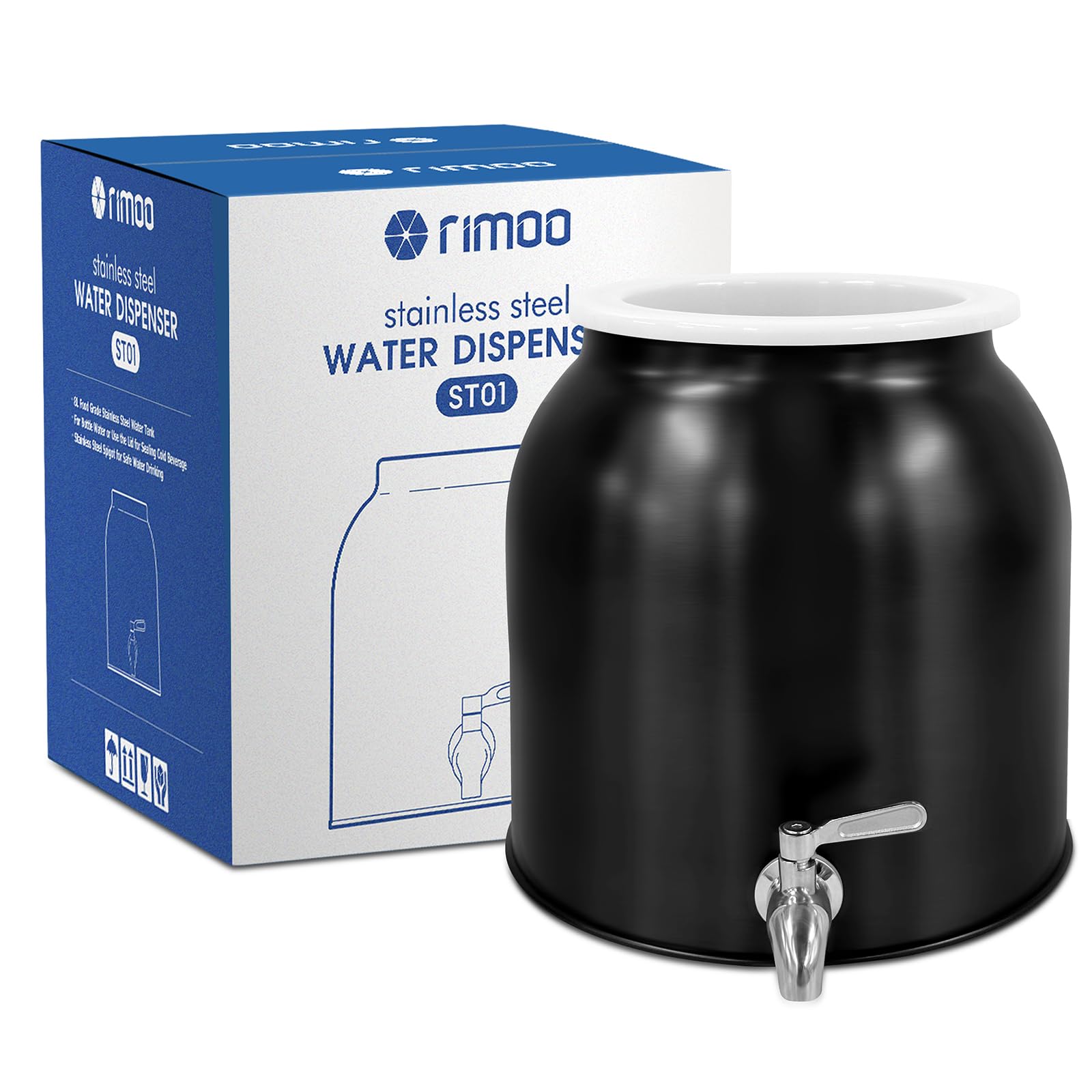 2.5 Gallon Stainless Steel Water Dispenser - Countertop Beverage Dispenser With Spigot