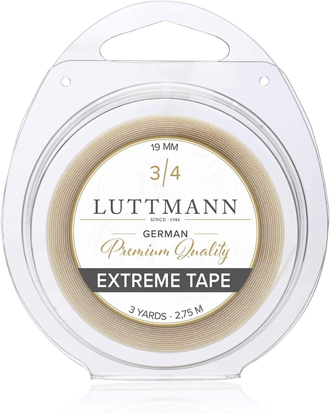 LUTTMANN Extreme Tape 19 mm Premium Quality Extreme Hold Adhesive Tape Adhesive Roll Lace Front Transparent for Hair Systems Hairpieces
