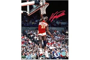 Dominique Wilkins Atlanta Autographed Basketball 8x10 Photo