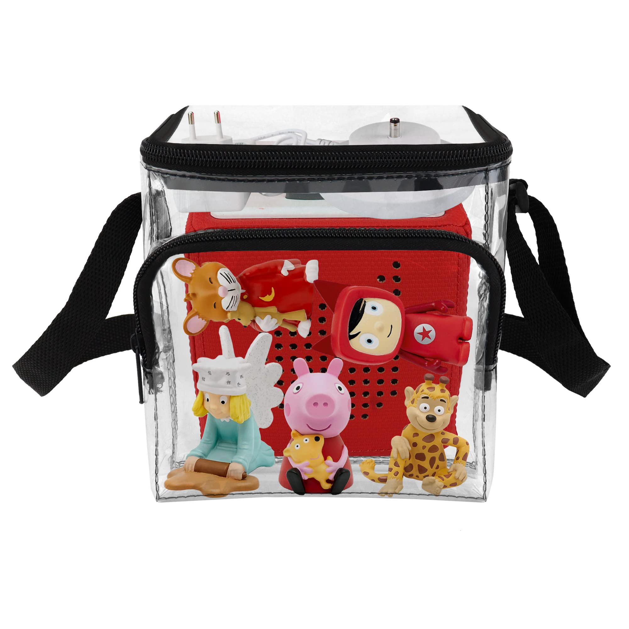 Clear Storage Display Bag for Toniebox and Characters, compatible with Yoto Player and Cards (Transparent)