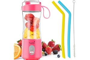 Personal Blender, Portable Juice On the Go Blender for Shakes and Smoothies, USB-C Rechargeable, Cordless (Pink)