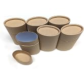 Empty Cardboard Deodorant Containers 75g (2.5 oz) - Oval Shape - Push-Up Style (6-Pack, Brown)