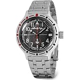 VOSTOK | Naval Infantry Amphibian Automatic Self-Winding Russian Military Diver Wrist Watch | WR 200 m | Amphibia 420959 | Fashion | Business | Casual Men's Watches
