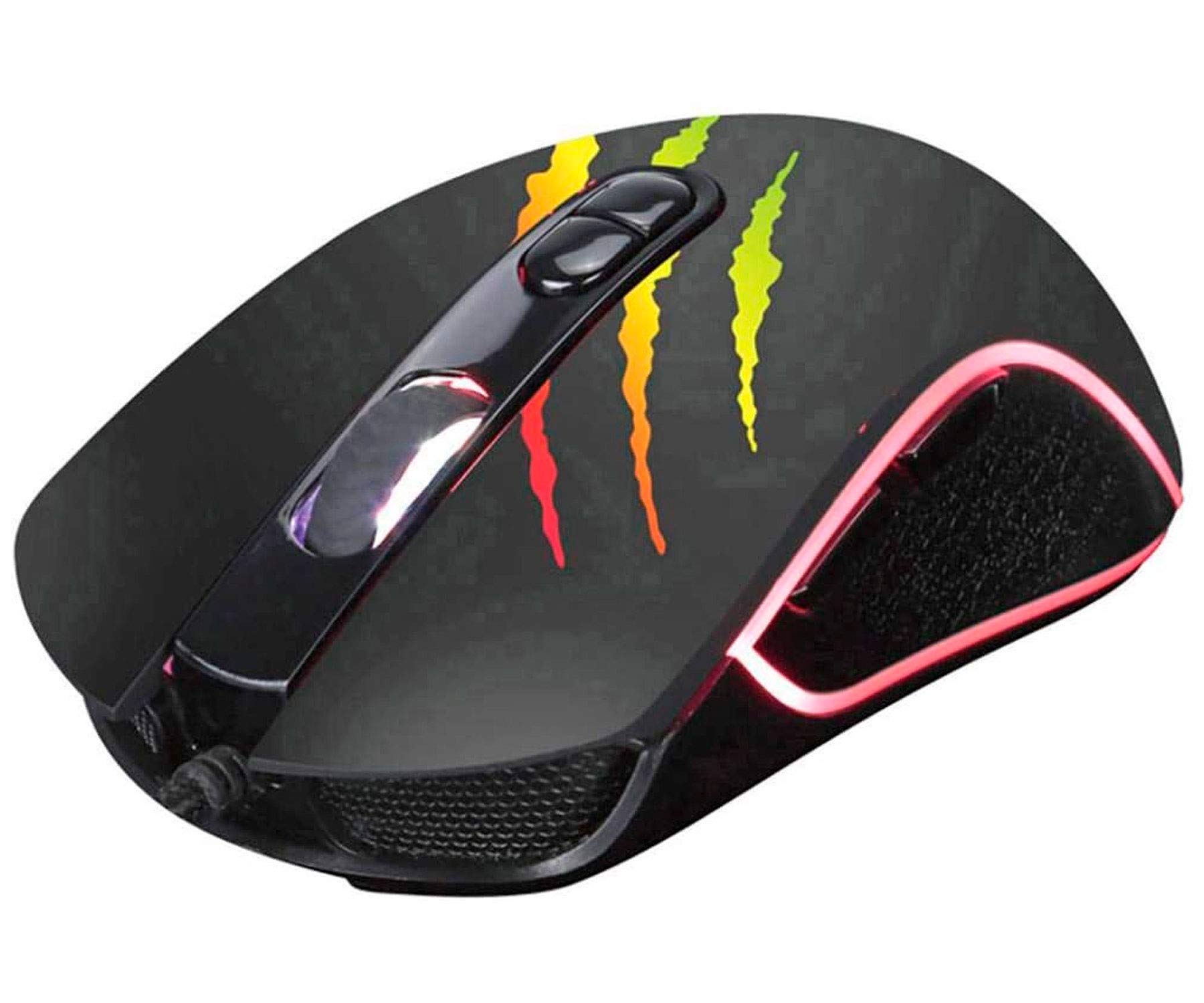 Marvo M425G Precision Programmable 7-Button Gaming Mouse DPI Quick Selection Rainbow Black USB Fast Optical Sensor