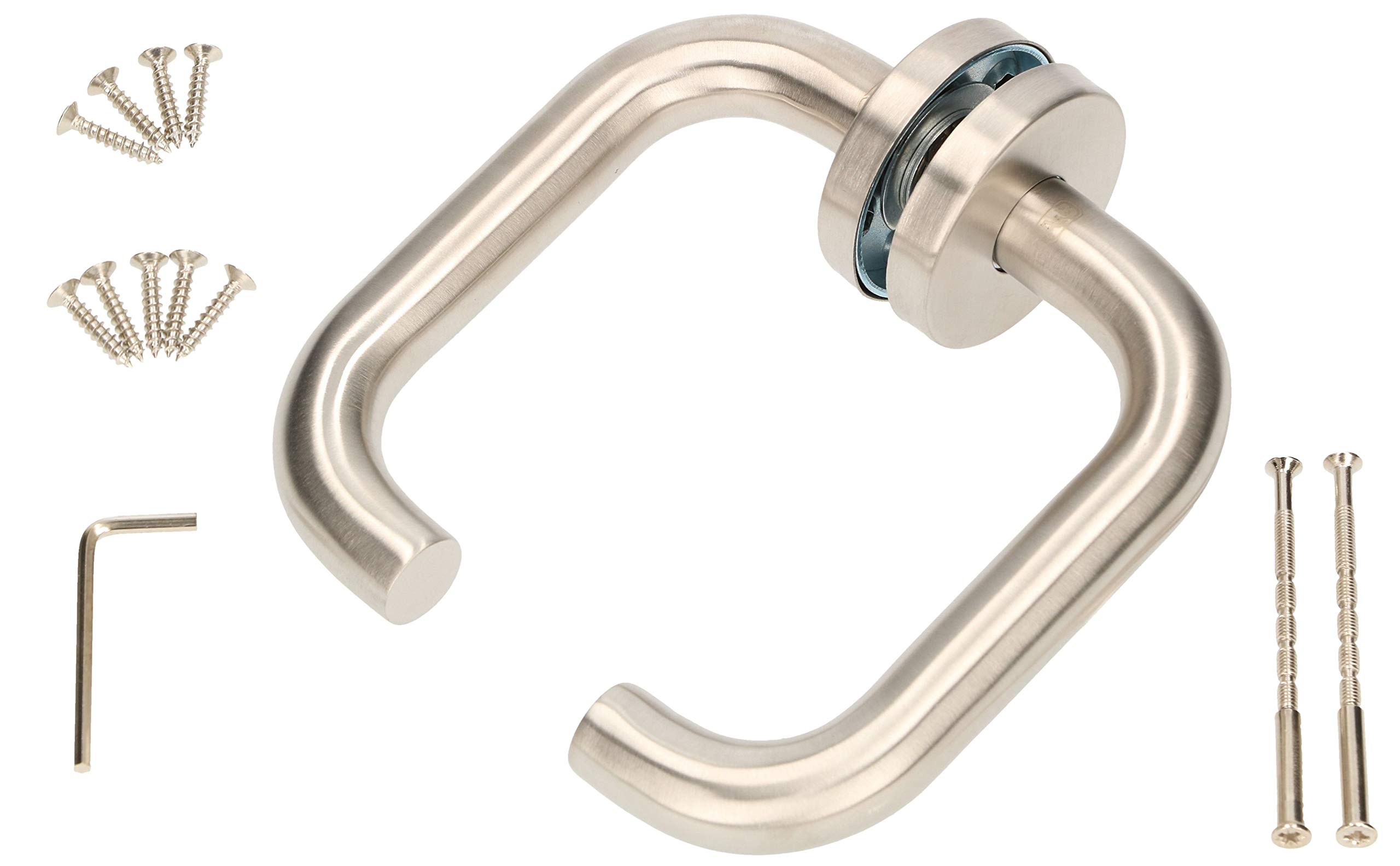 KOTARBAU® Rosette Fitting 140 mm Stainless Steel A Deadlock Universal (Door Handle)