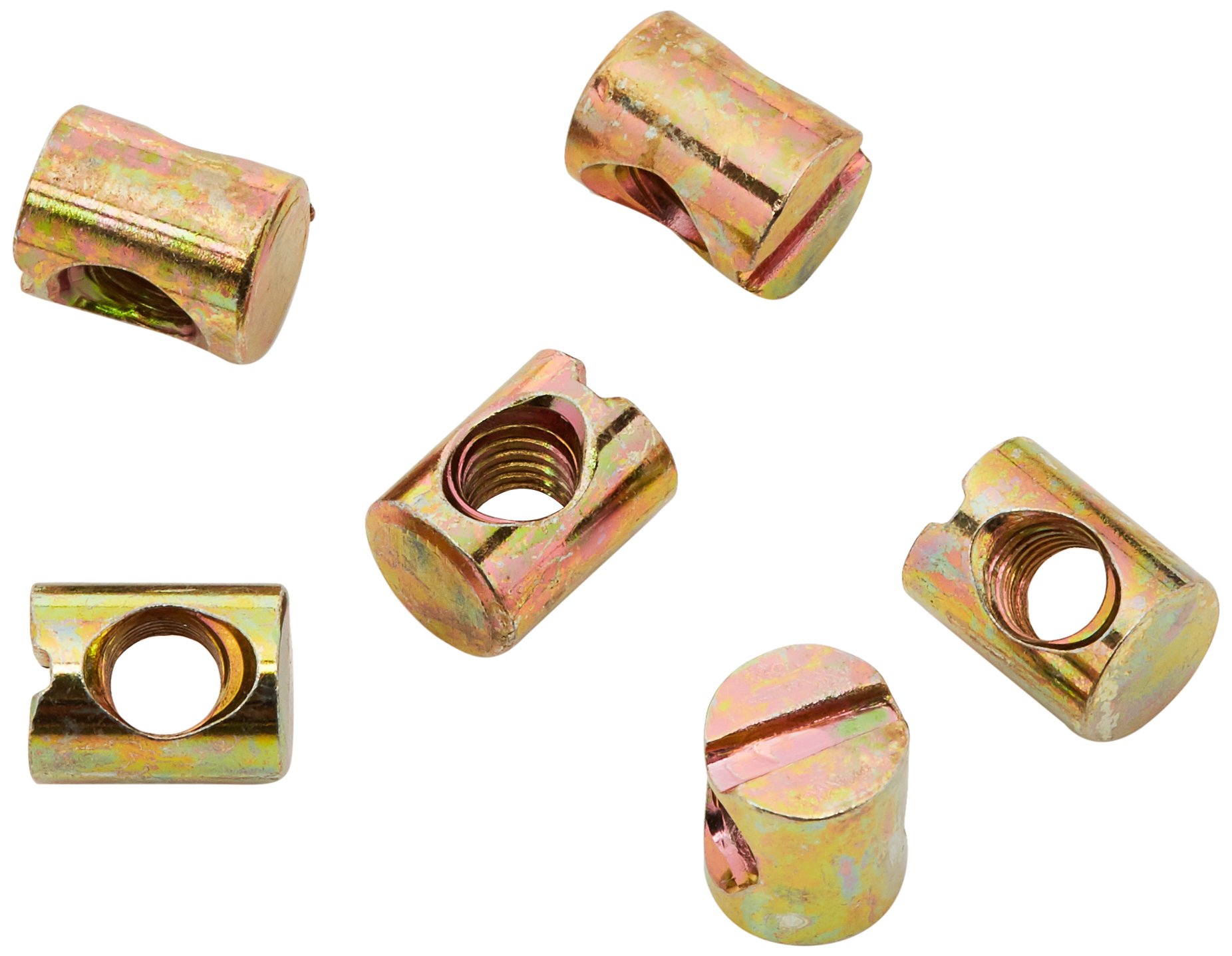 Merriway BH02119 (20 Pcs) Furniture Barrel Nut M6, Zinc Plated - Pack of 20 Pieces