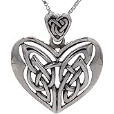 Jewelry Trends Sterling Silver Celtic Heart Pendant Necklace 18" Love Gift
