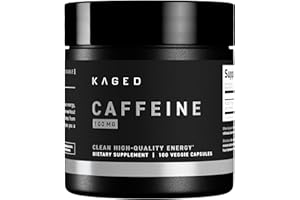 Kaged Caffeine Pills | Unflavored | 100 mg Organic PurCaf Caffeine | Energy Boost, Coffee Replacement Pills | No Jitters | Supplements for Men & Women | 100 Servings