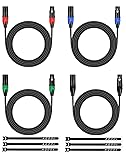 AQOOL 6FT XLR Cables, Gold-Plated 3 Pin Microphone