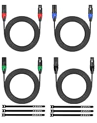 AQOOL 6FT XLR Cables, Gold-Plated 3 Pin Microphone