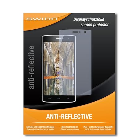 SWIDO® Displayschutzfolie für Homtom HT7 [3 Stück] Anti-Reflex MATT Entspiegelnd, Extrem Kratzfest, Schutz vor Kratzer/Displa