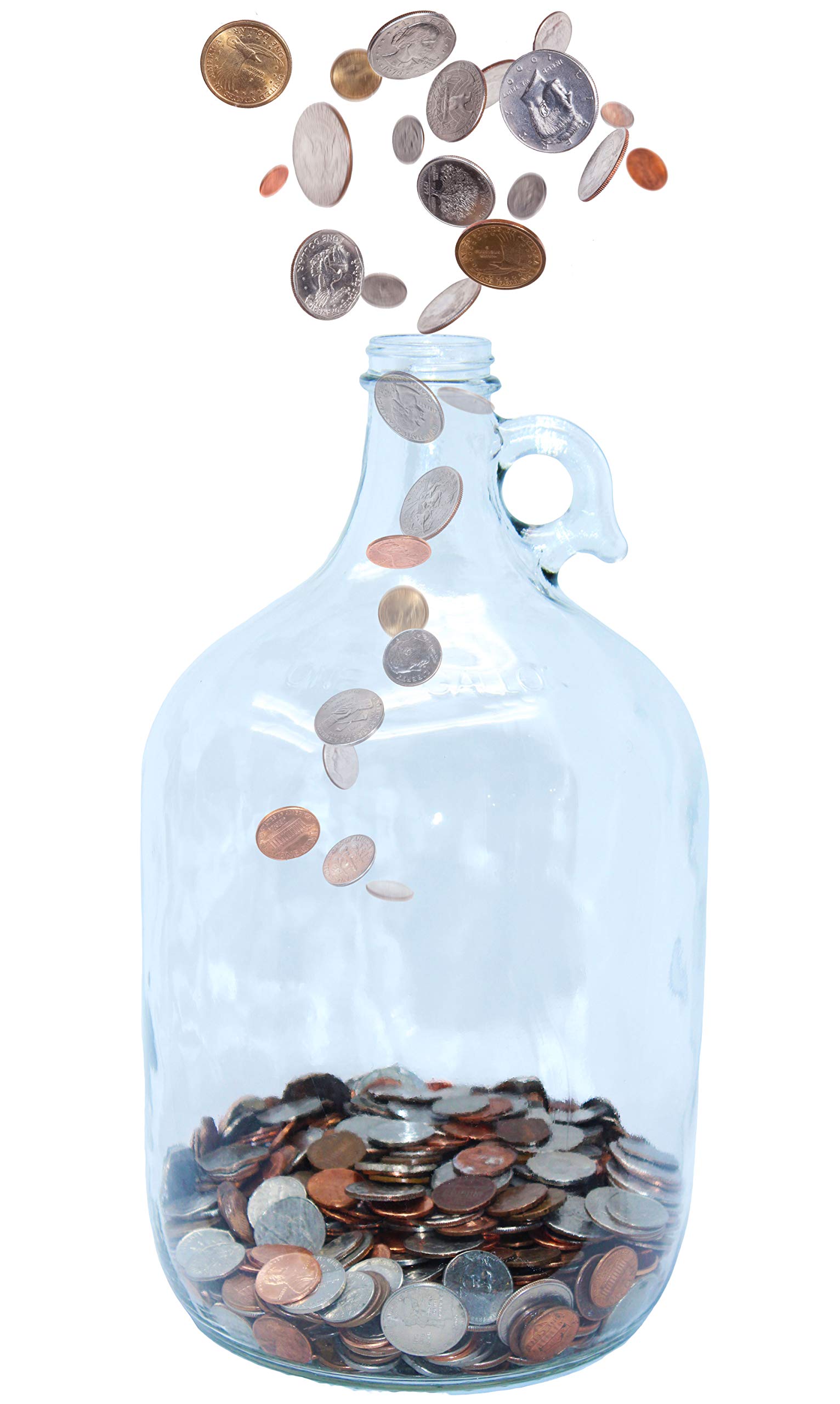 Skywin Swear Jar, Glass Coin Jar for Adults, Large Money Jar, Coin Bank, Piggy Bank for Storing Coins & Change