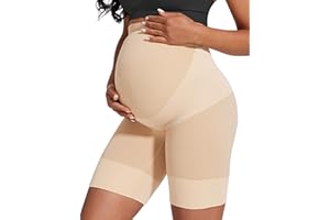abkylie Women's Seamless Maternity Shapewear for Dresses, High Waisted Mid-Thighs Pregnancy Underwear