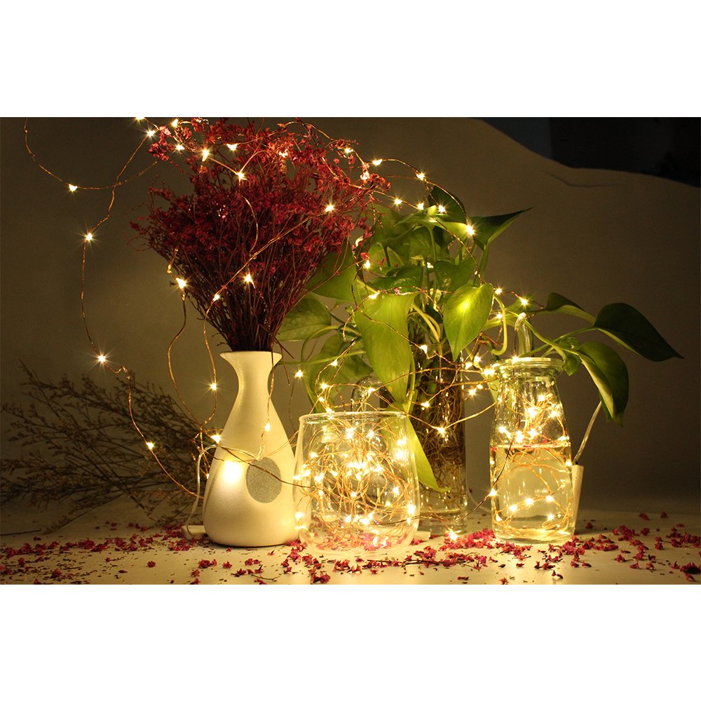 Decorative Christmas String Lights,2m 20 LED Fairy LED Light for Patio Garden Party Wedding Xmas tree, sets of 6 (Warm White)