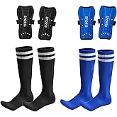 AITUSI Soccer Shin Guards for Kids Youth, Shin Pads and Long Soccer Socks for 3-15 Years Old Boys Girls Toddler Children Teenagers, Soccer Equipment for Football Games