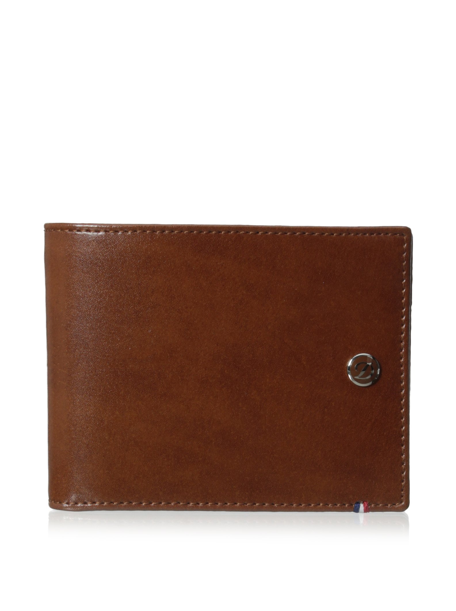 S.T Dupont D-180100 6 Credit Cards Billfold Line D Leather Wallet - Brown