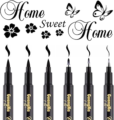 Surcotto 6 Pack Calligraphy Pens Set for Beginners Black Ink