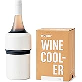 Huski Wine Chiller | Award Winning Iceless Design | Keeps Wine Cold up to 6 Hours | Wine Accessory | Next Generation Ice Bucket | Fits Some Champagne Bottles | Perfect Gift for Wine Lovers (White)