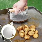 onlyfire BBQ Griddle Accessories Kit 2 Burger Melting Domes Spatula Press view 3