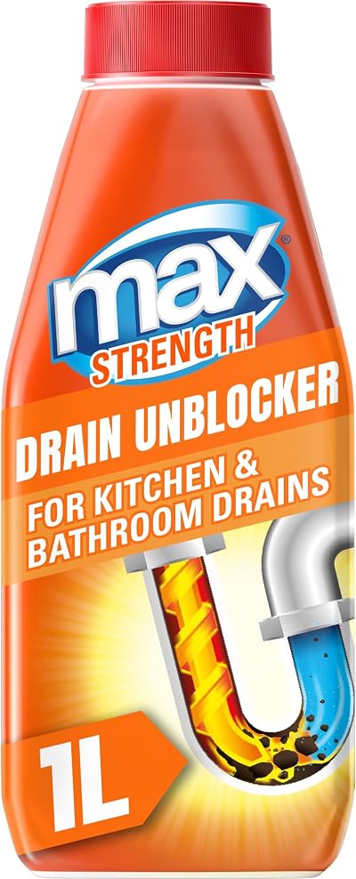 Max Brand Max Strength Drain Unblocker 1L Heavy Duty Sink Shower