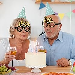 Turypaty 24Pcs 1935 90th Birthday Paper Glasses