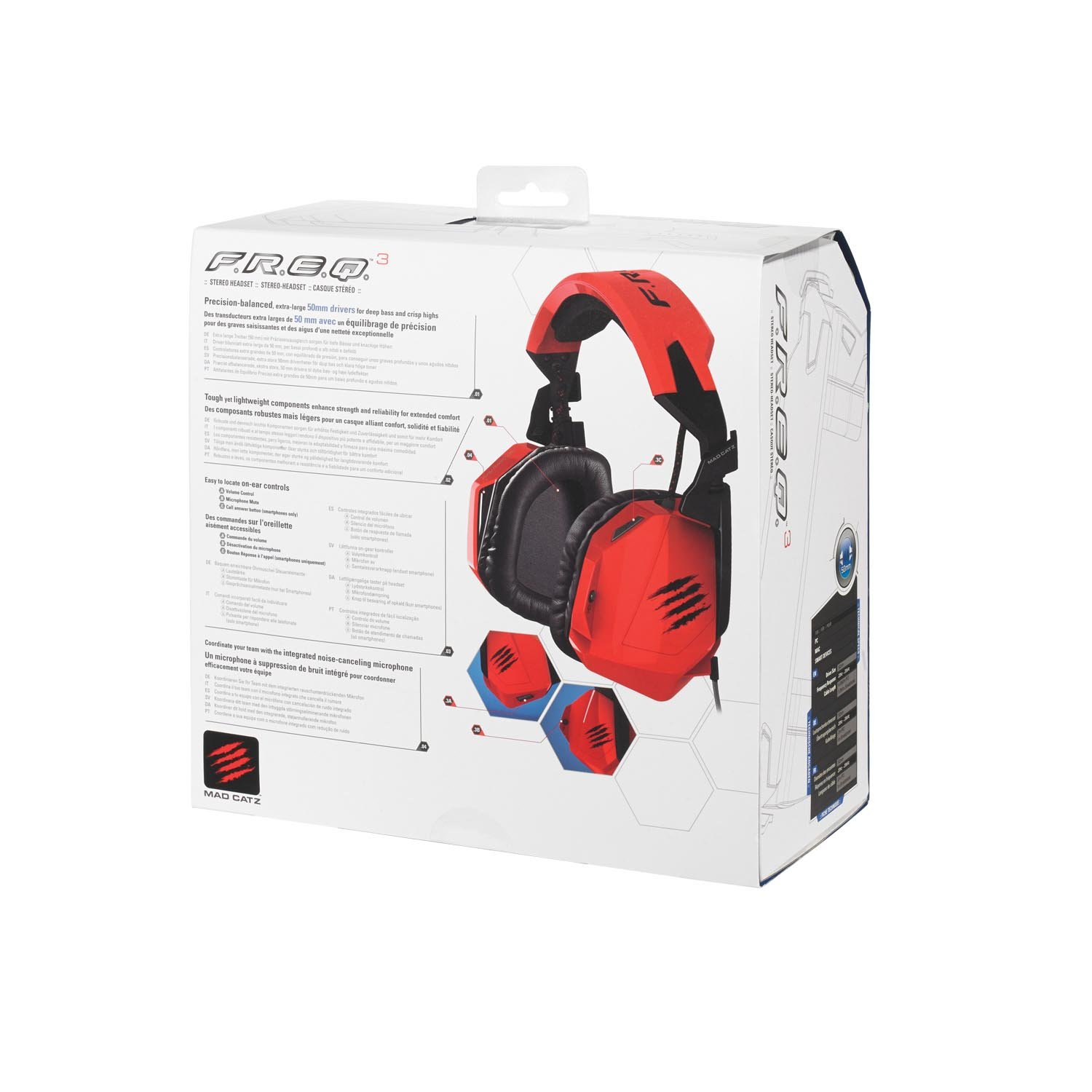 おすすめ レッド ヘッドセット ステレオ 3 F R E Q Catz Mad 対応 Win Mac スマホ スマホの着信にも対応したゲーマー向けヘッドセット Mc F3e Rd B00iskkoxc Freq3 ステレオ レッド レッド Freq3 ステレオ イヤーカップ内蔵型マイク 50mm大型サイズ