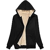 GEEK LIGHTING Womens Zip Up Hoodie Fleece Lined Jacket Sherpa Lined Sweatshirt Warm Winter Fashion Coat for Women
