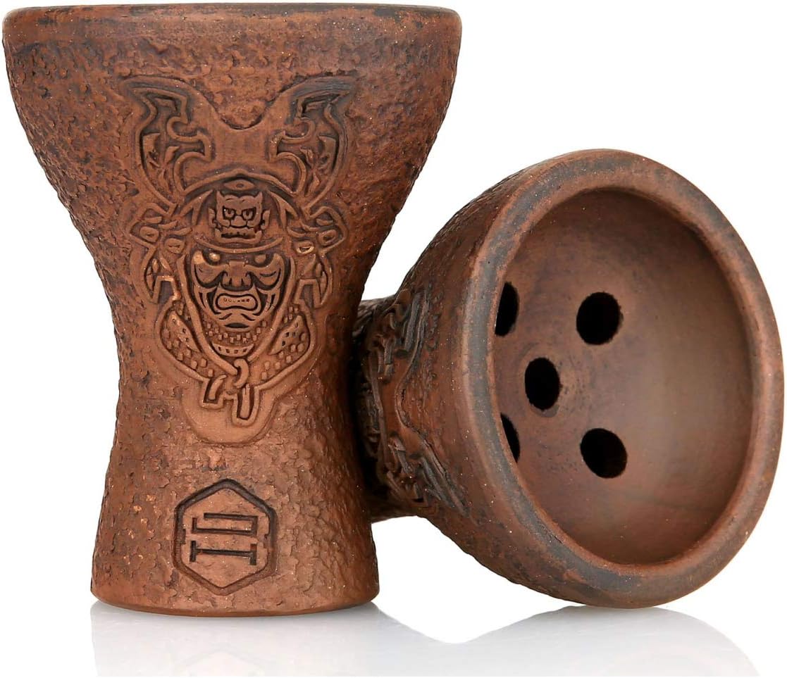 Japanese Hookha Samurai Red Terracotta Russian Shisha Bowl Load 14 g