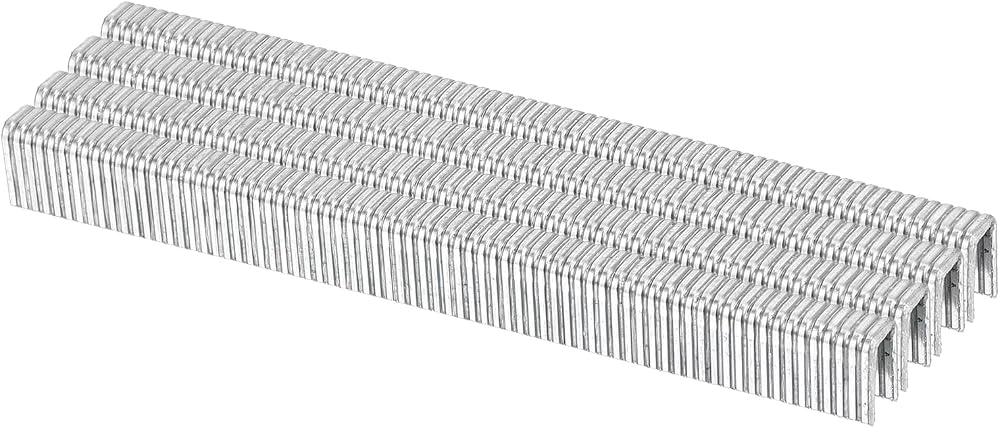 Sourcing Map 18 Gauge Narrow Crown Staples 1/4 x 3/8 in Galvanized 1000