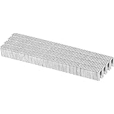 uxcell 18 Gauge Narrow Crown Staples 1/4" x3/8", 1000Pcs Galvanized Steel for Pneumatic, Electric Stapler, White