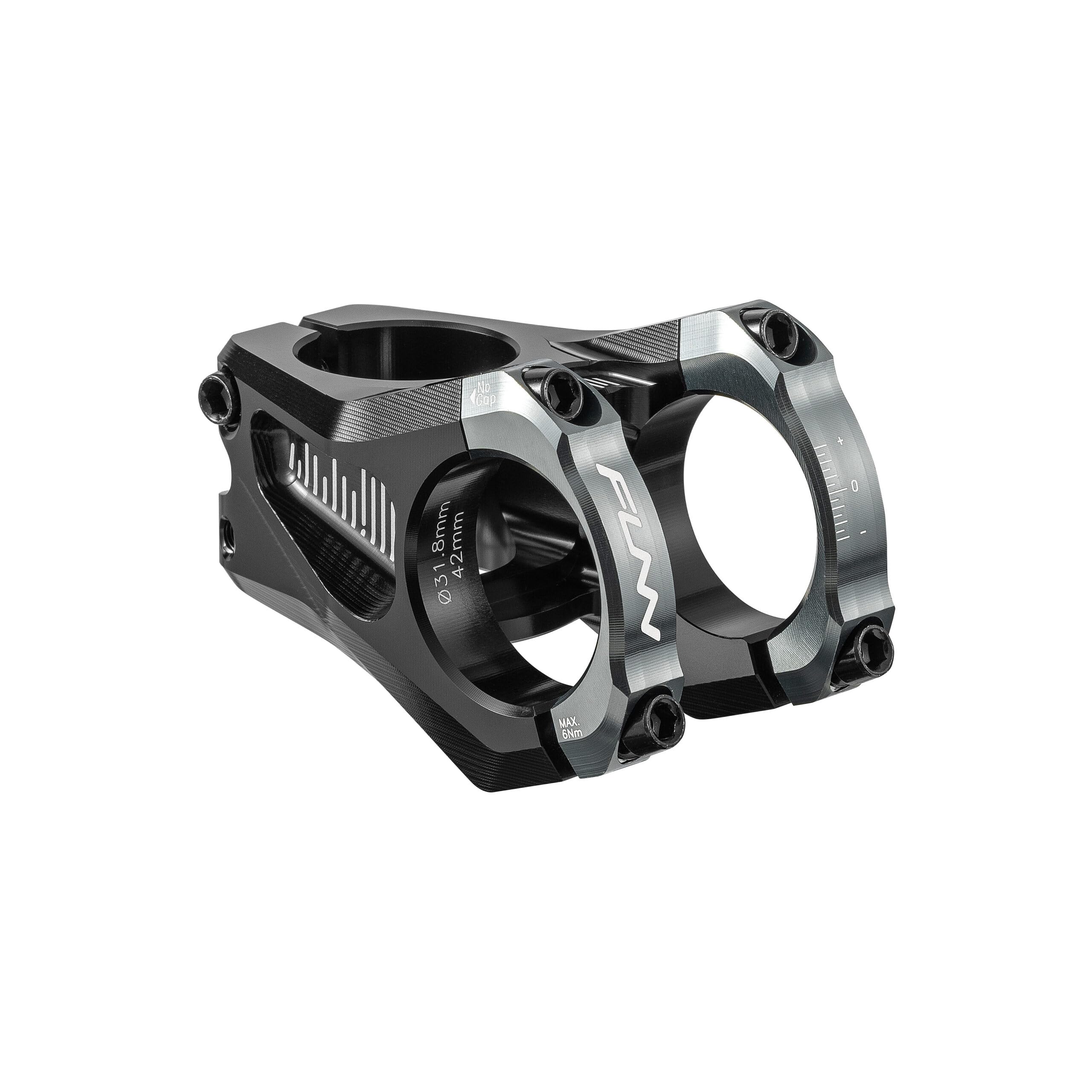 Funn Equalizer Bike Stem with Zero Rise- Length 42mm stem with 31.8mm Bar Clamp, 0 Degree Alloy Bike Stem for Mountain Bike and BMX Bike (Gray)