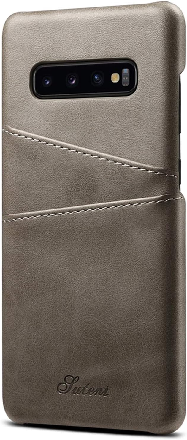 Wallet Case Compatible Samsung Galaxy S10 (2019), 6.1 inches, Slim PU Leather Back Case Cover Credit Card Holder for Men Women for 2019 New Samsung Galaxy S10 Gray