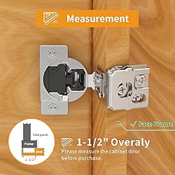 Chibery 20 Pack 1-1/2" Overlay 4D Soft Close