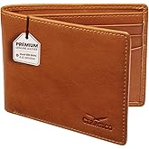 Claasico Men’s Bifold Wallet for Men – Genuine Leather RFID Wallet, Slim Billfold Cardholder w/ID Window – Gift Box Included