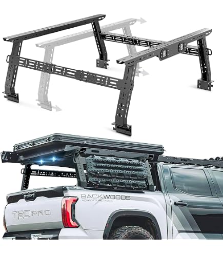 MONOKING Universal Truck Bed Rack - 800 Lb Load Capacity, Adjustable Height & Length