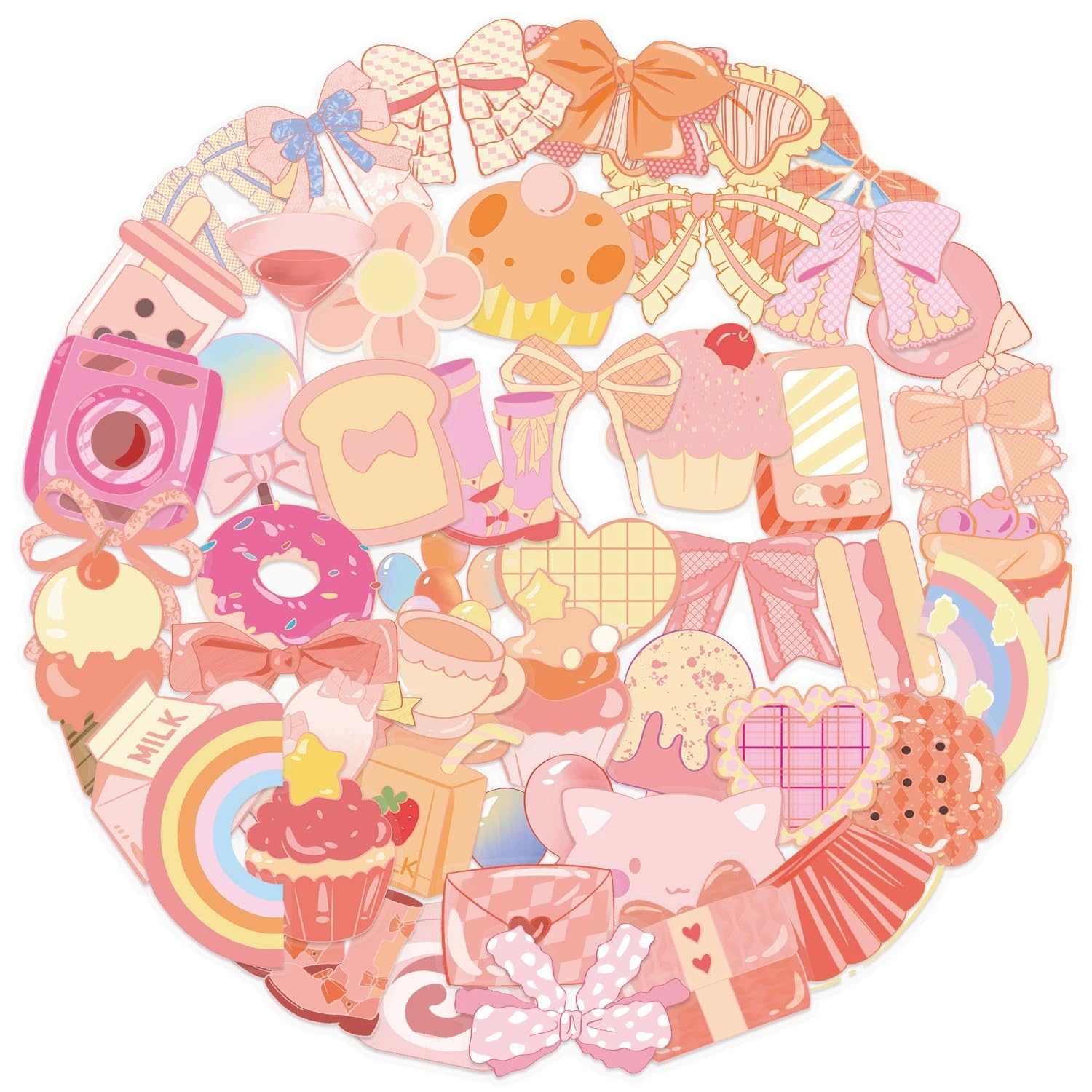 50 Pcs Cute Cartoon Stickers for Kids Teens Adults Boys Girls Gift,Cartoon Stickers Pack for Laptop,Skateboard,Luggage,Car,Bike,Cup,Computer,Water Bottle Decor,Vinyl Waterproof Decals