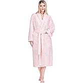 PAVILIA Super Soft Womens Robe, Fluffy Plush Fuzzy Cozy House Shower Bathrobe, Ribbed Striped Warm Fleece Long Robe for Women