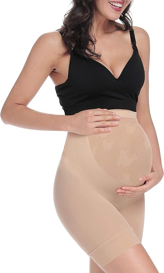 KIM S Women's Seamless Maternity Shapewear for Dresses, MidThighs Pregnancy Underwear at Amazon