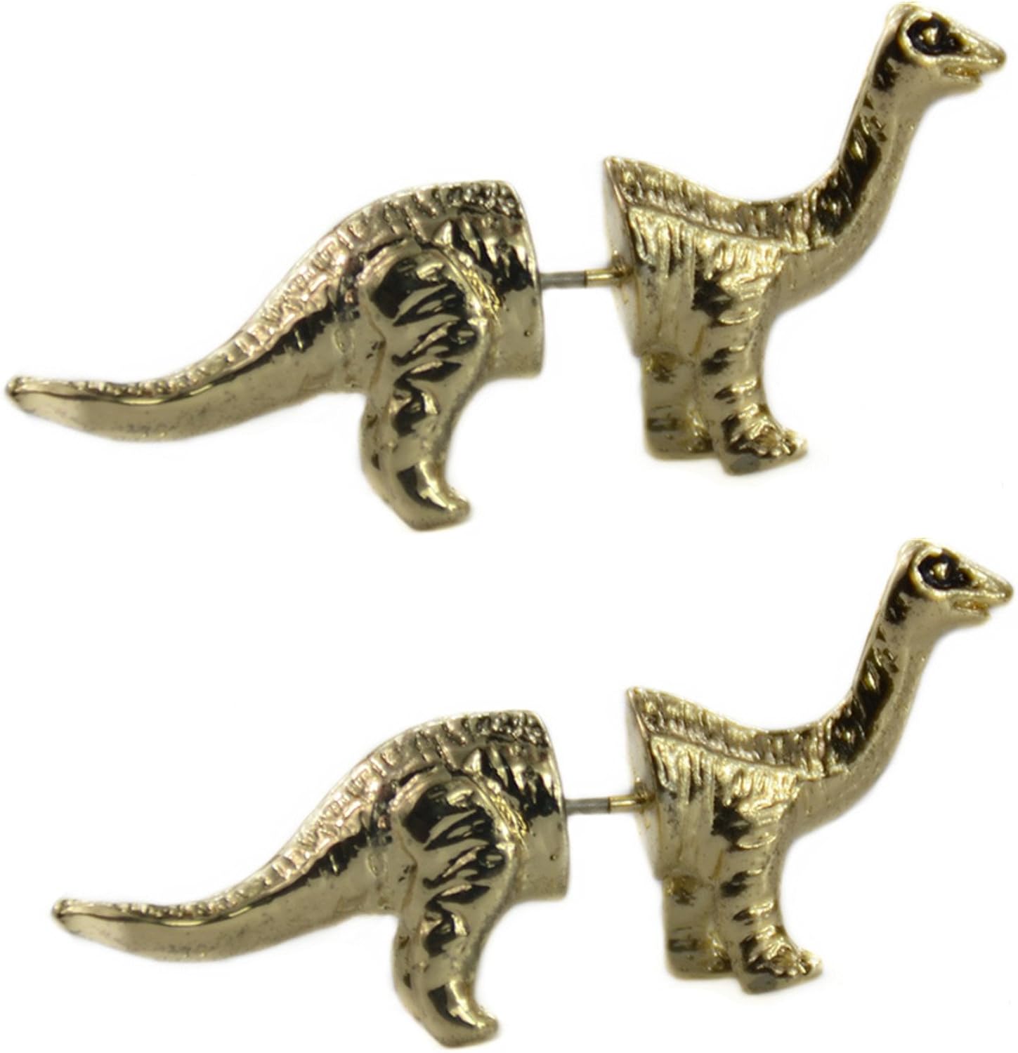 Tabwing Cute Dinosaur Piercing Stud Earrings (Gold) Jewelry