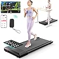 Lacuffy Walking Pad Treadmills for Home Office, Under Desk Walk Mat with APP and Remote Control, 3 in 1 Portable Exercise Equipment, Compact Jogging Running Machine for Small Space, 300 Lbs Capacity