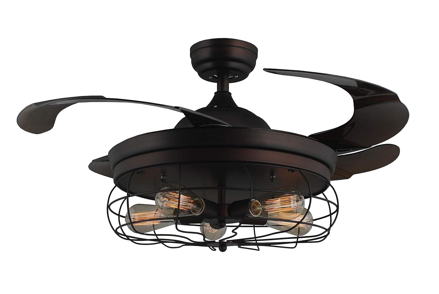 42 Ceiling Fans Invisible Retractable Blades Farmhouse