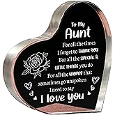 Milcier Gifts for Aunt, Auntie Gift Ideas, Best Love You Auntie Acrylic Keepsake, Birthday, Mothers Day, Thanksgiving, Christmas Gifts for Aunt from Nephew