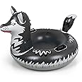 SnowCandy Inflatable Snow Animal Sleds & Snow Tubes. (Winter Siberian Husky Inflatable Snow Sled & Pool Beach Floaty)