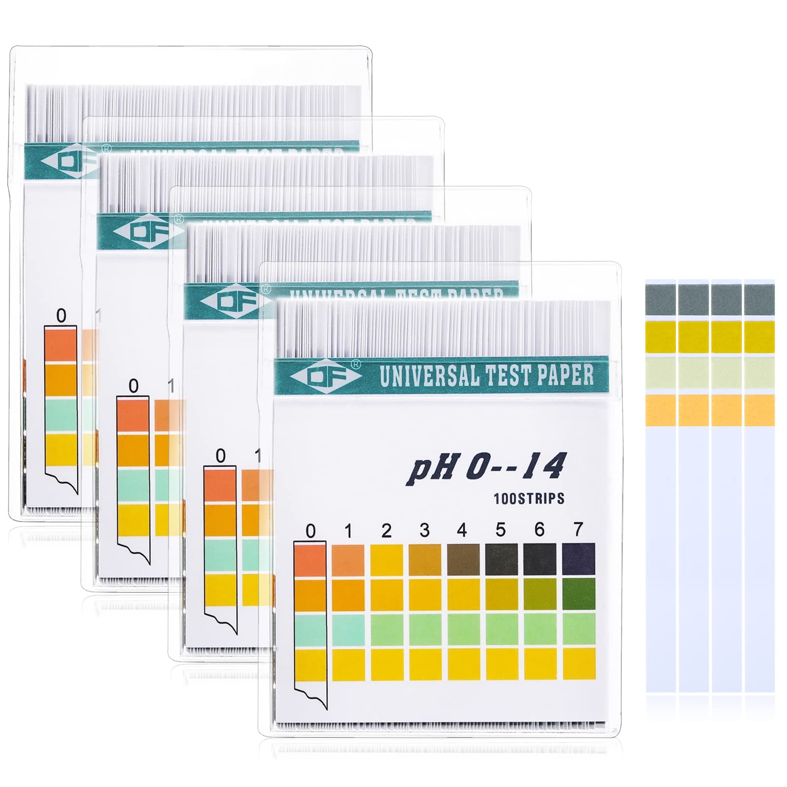 Photo 1 of 200 Strips Plastic Ph Test Strips, Universal Ph 0-14, Litmus Test Paper with Storage Case for Saliva Urine Water Soil Testing Pet Food and Diet Monitoring