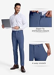Willit Mens Golf Pants Stretch Dress Pants Quick