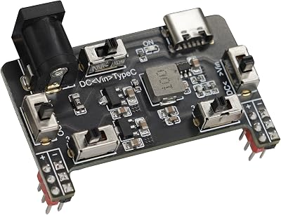 Treedix Breadboard Power Supply 3.3V/5V USB-C DC 2.1mm Module for Electronic