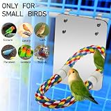 Mygeromon Bird Mirror Perches Rope Cage Toy for Parrots Budgies Small Birds view 5